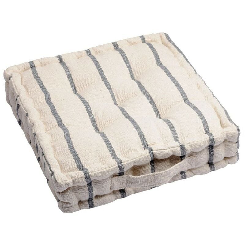 Coussin de sol 45x45 cm St Trop anthracite coton