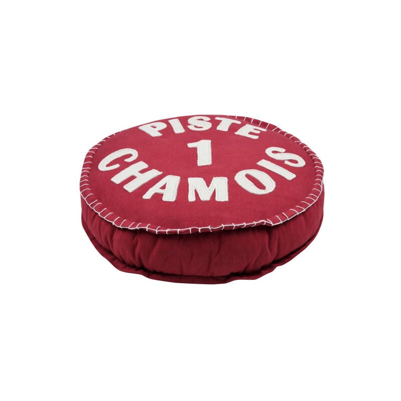Douceur D'intérieur - Coussin de sol Chamonix rouge 45x45x10cm - 45x45cm - Rouge
