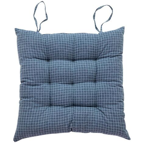 Coussin de sol- Coussin épaissi- antidérapant, 43x43cm- bleu