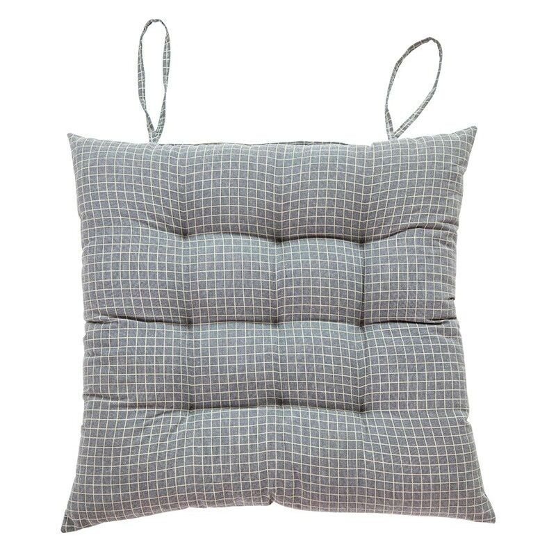 Kinsi - Coussin de sol- Coussin épaissi- antidérapant, 43x43cm- Gris foncé