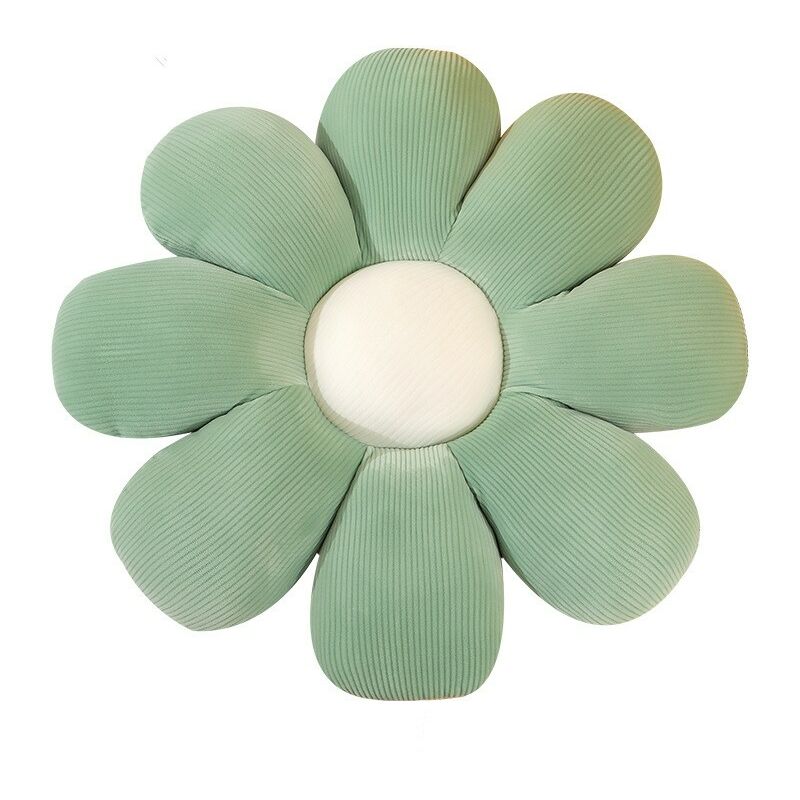 Kinsi - Coussin de sol- Coussin épaissi- Forme de la fleur, 55x55cm- vert