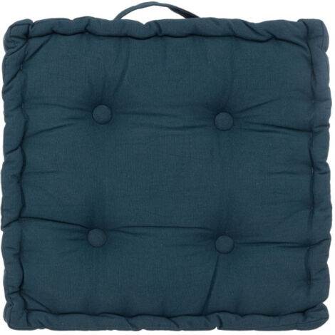 Coussin de Sol "Dorian" 40x40cm Bleu Égéen