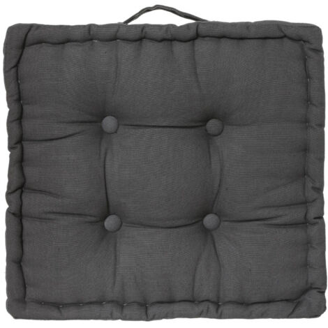 Coussin de Sol "Dorian" 40x40cm Gris Foncé