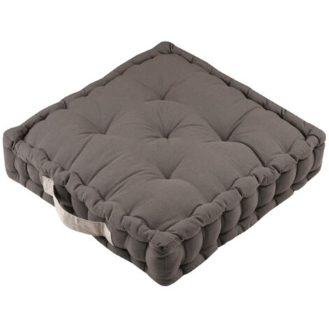 COUSSIN DE SOL DUO TAUPE/LIN 45X45X10 cm