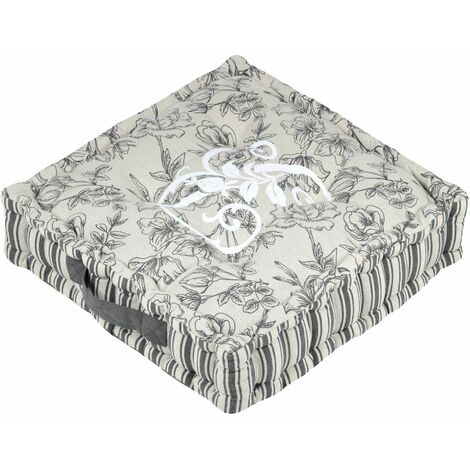 Coussin de sol en coton - Bonnie Ecru