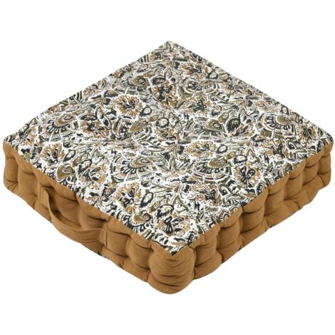Coussin de sol en coton Soleia 40 cm