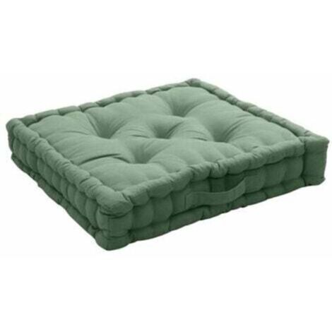 Coussin de sol garni - 50 x 50 cm - 100 % coton - Argile