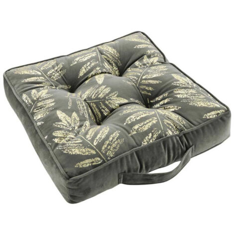 Coussin de Sol Imprimé "Adelor" 40x40cm Anthracite