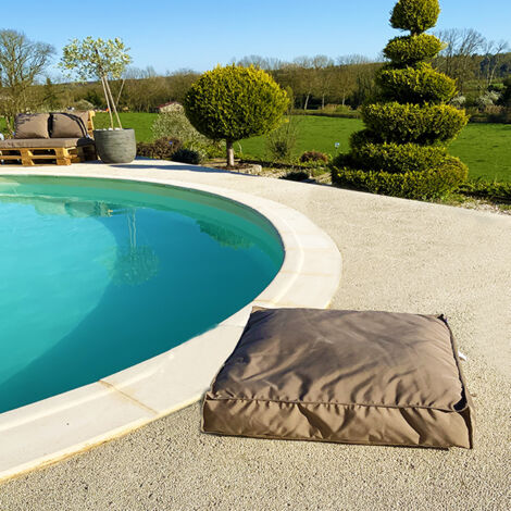 Coussin de sol inter / exter Taupe 71x71x35 cm