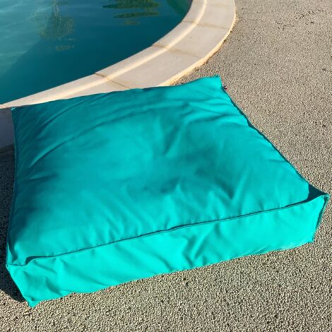 Coussin de sol inter / exter Turquoise 71x71x35 cm