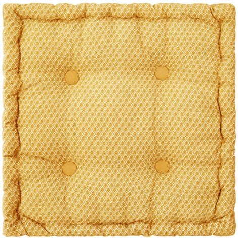 AUTRES Coussin de sol Otto jaune 40x40cm - Atmosphera créateur d'intérieur