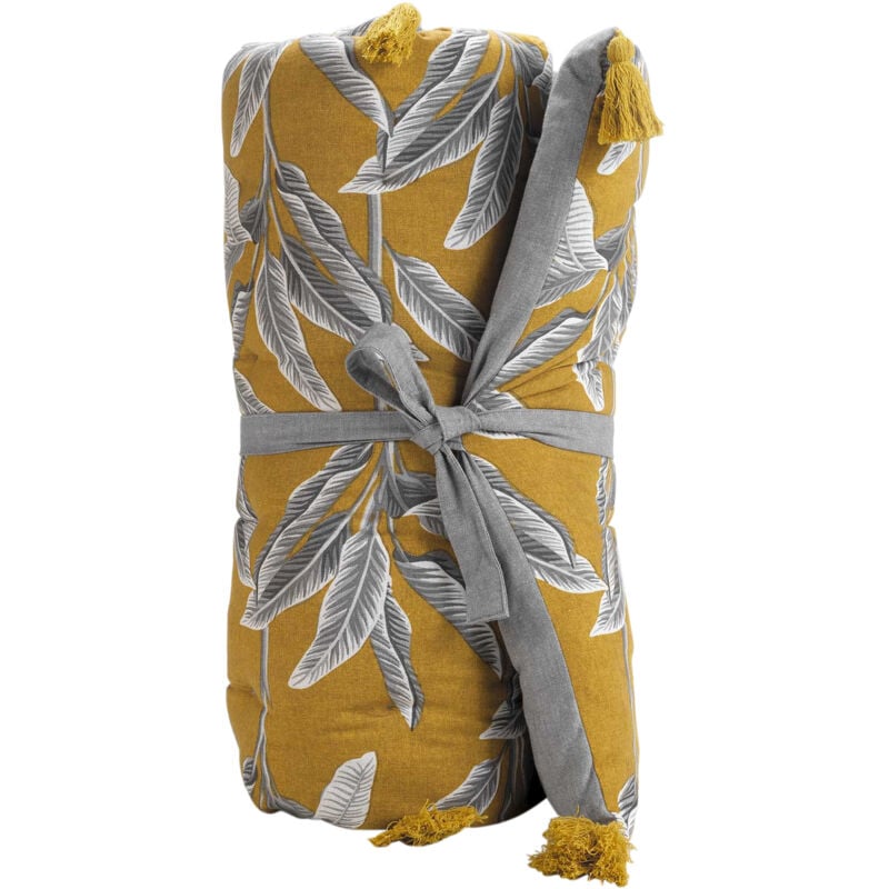 Douceur D'intérieur - Coussin de sol ou Matelas de sol pompons Isibelle 60 x 120 cm