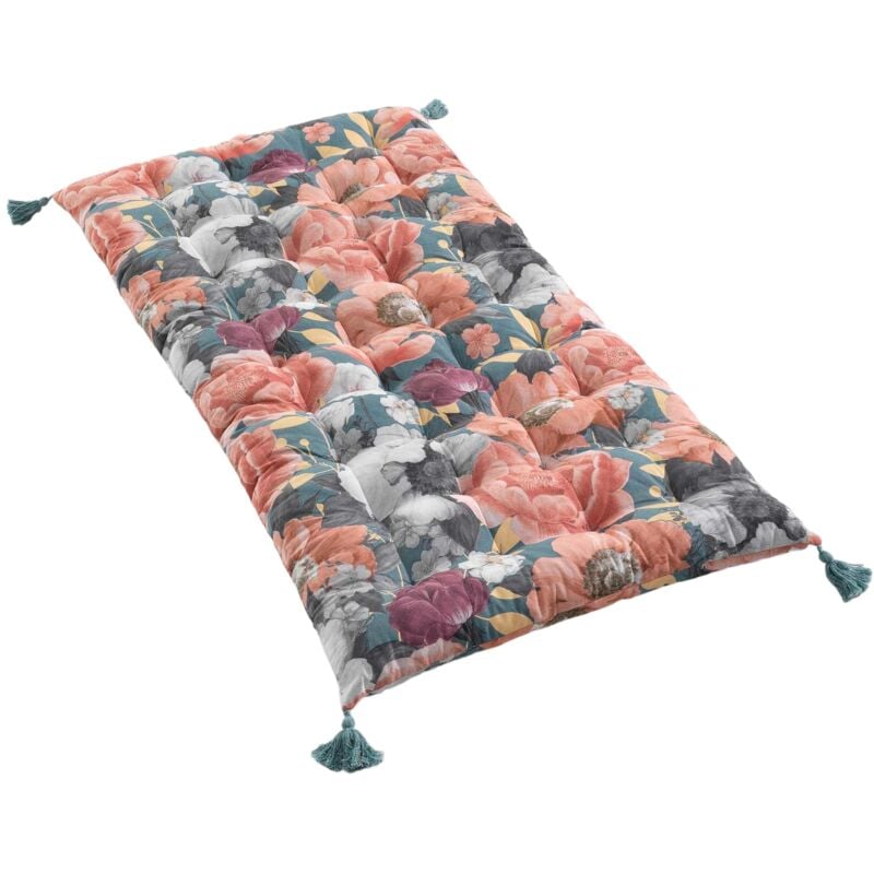 Douceur D'intérieur - Coussin de sol ou Matelas de sol pompons Rosalita 60 x 120 cm