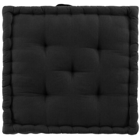 Coussin de Sol "Twily" 50x50cm Noir