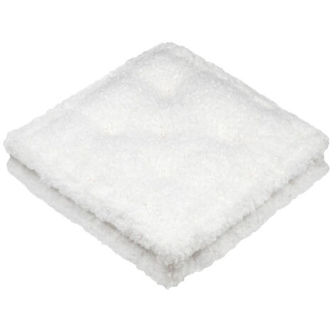 Coussin de sol uni écru bouclette 45x45cm - 45x45cm - Ecru