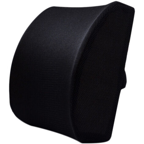 Coussin de soutien lombaire en mousse à mémoire de forme, adapté aux sièges de chaise - oreiller en maille