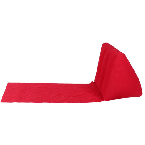 Coussin de soutien lombaire triangulaire gonflable, portable et pliable pour intérieur et extérieur Rouge