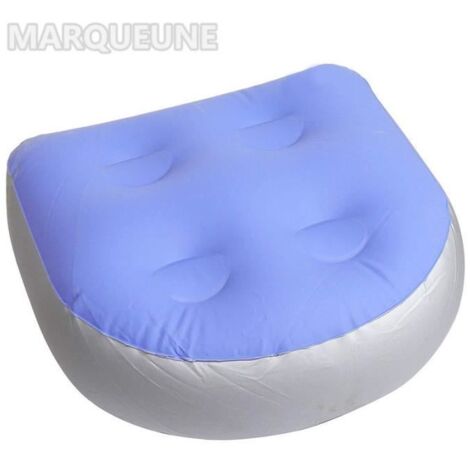 Coussin de spa gonflable pour baignoire - Accessoire doux de massage - Pour adultes et enfants - Bleu