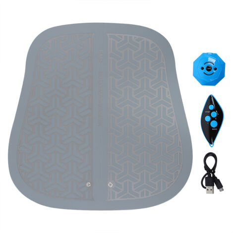 Coussin de Stimulation Musculaire Électrique pour Pieds avec Télécommande - Gris