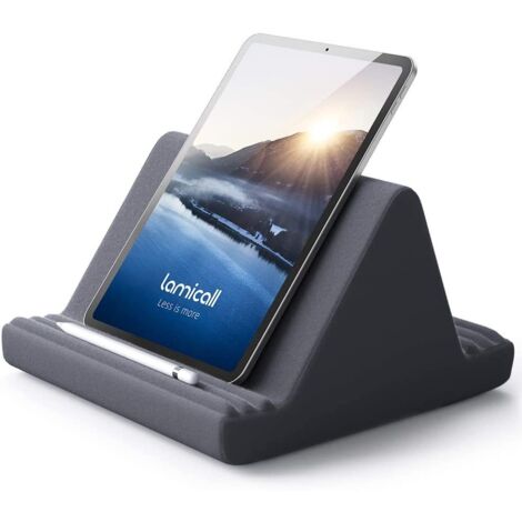 Coussin de Support pour Tablette - Oreiller Support Tablette pour Canapé-lit, pour 2021 iPad Pro 9.7, 10.5, 12.9, iPad Air Mini 1 2 3 4, Switch, Tab, iPhone, Livre, Autre Tablette - Noir