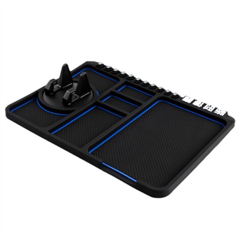 Coussin de tableau de bord en silicone pour voiture - Support téléphone anti-dérapant et rangement GPS