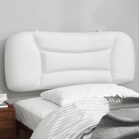 Coussin de tête de lit blanc 100cm similicuir