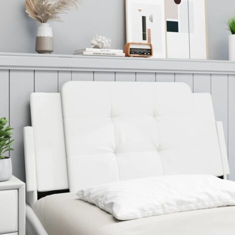 Coussin de tête de lit blanc 100cm similicuir