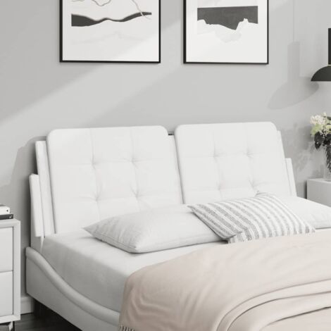 Coussin de tête de lit blanc 120cm similicuir