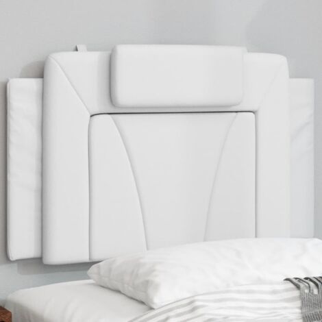 Coussin de tête de lit blanc 80cm similicuir