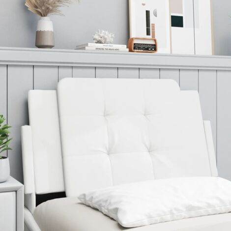 Coussin de tête de lit blanc 80cm similicuir