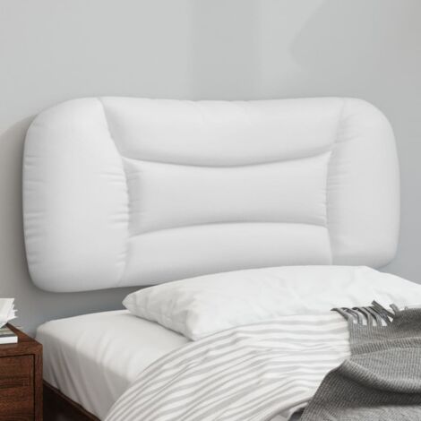 Coussin de tête de lit blanc 90cm similicuir