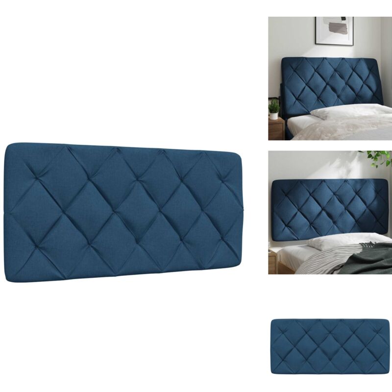 Coussin de tête de lit bleu 100 cm tissu - Coussin De Tête De Lit - Coussins De Tête De Lit - Oreiller De Tête De Lit - Tête De Lit Rembourrée
