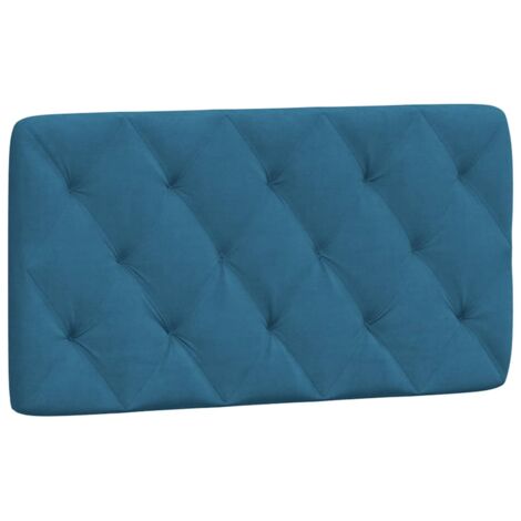 Coussin de tête de lit bleu 100 cm velours CFW12821