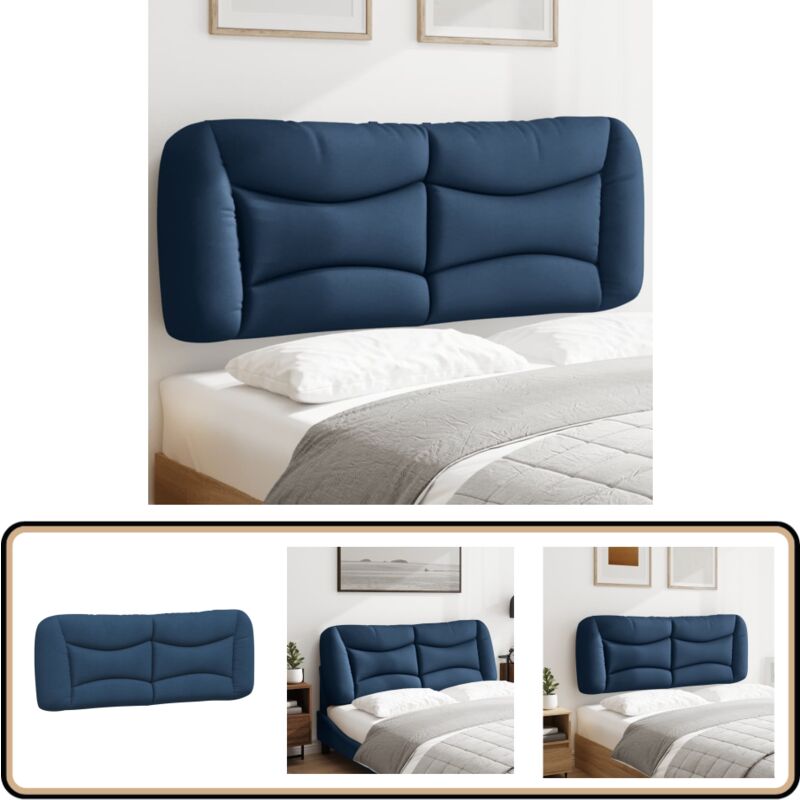 Coussin de tête de lit bleu 120 cm tissu - Coussin De Tête - Têtière De Lit - Oreiller De Tête - Literie - Décoration Chambre