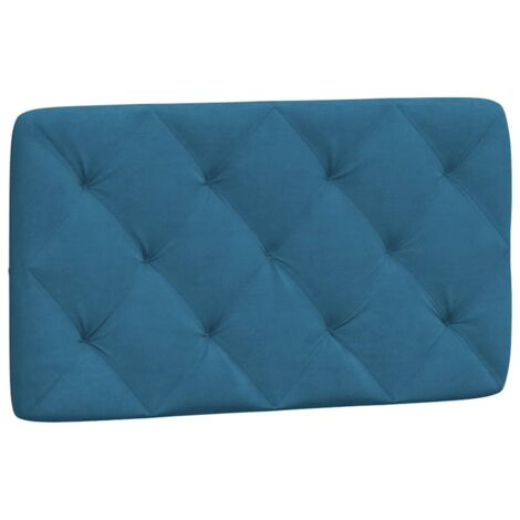 Coussin de tête de lit bleu 80 cm velours CFW86975