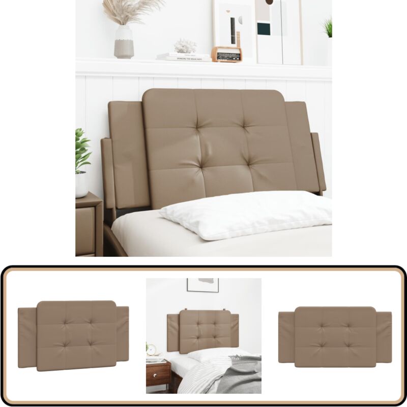 Coussin de tête de lit cappuccino 100 cm similicuir - Tête De Lit - Coussin Capitonné - Oreiller De Tête - Simili Cuir - Décoration Chambre