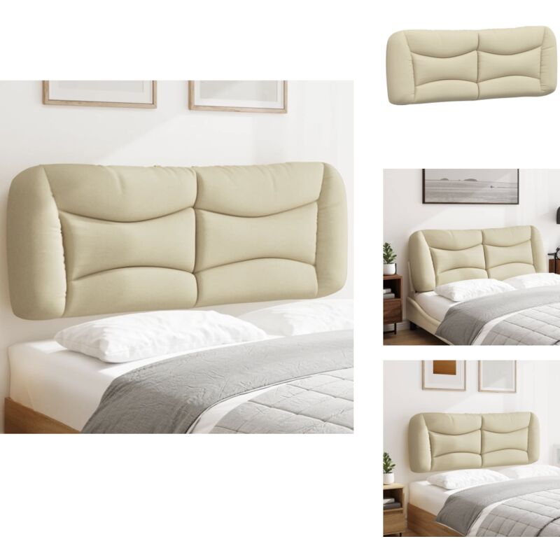 Coussin de tête de lit crème 120 cm tissu - Coussin De Têted Lit - Tête De Lit - Oreiller De Tête - Literie - Décoration Chambre