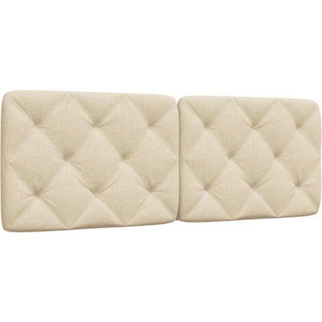 Coussin de tête de lit crème 120 cm tissu vidaXL235325