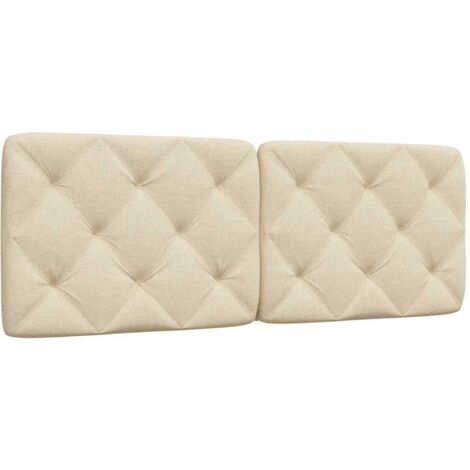 Coussin de tête de lit crème 140 cm tissu vidaXL828030