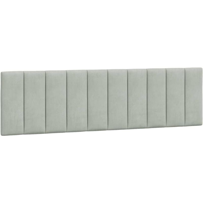 Coussin de tête de lit gris clair 180 cm velours Vidaxl