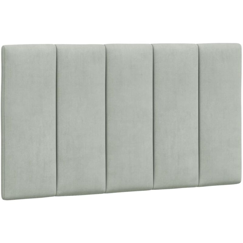 Coussin de tête de lit gris clair 90 cm velours Vidaxl