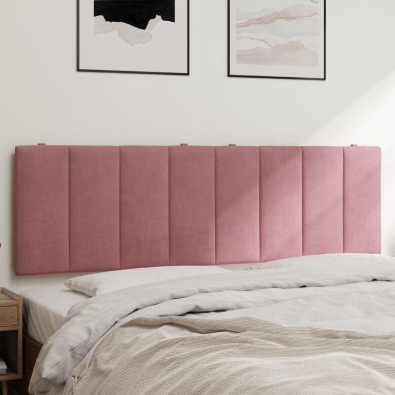Coussin de tête de lit rose 160 cm velours vidaXL