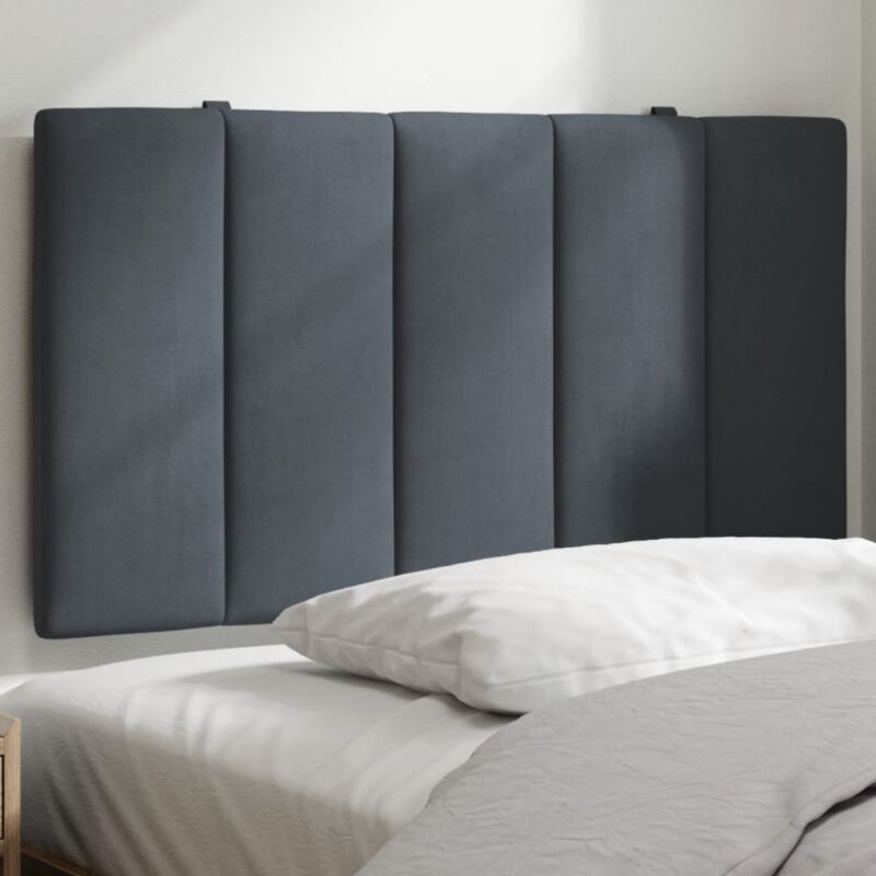 vidaXL Kopfteil-Kissen "Hanko" Dunkelgrau 80 cm Samt