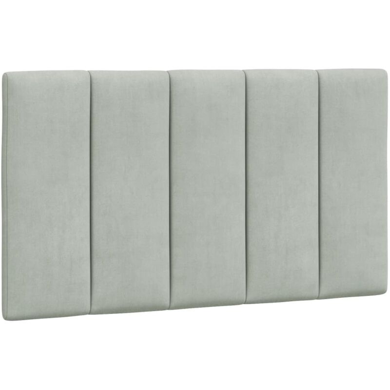Coussin de tête de lit gris clair 90 cm velours Vidaxl