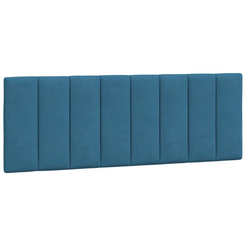 vidaXL Kopfteil-Kissen "Hanko" Blau 120 cm Samt