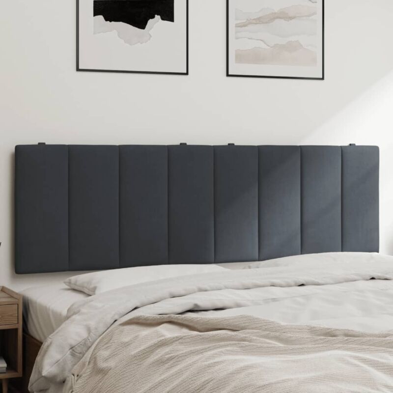 vidaXL Kopfteil-Kissen "Hanko" Dunkelgrau 160 cm Samt