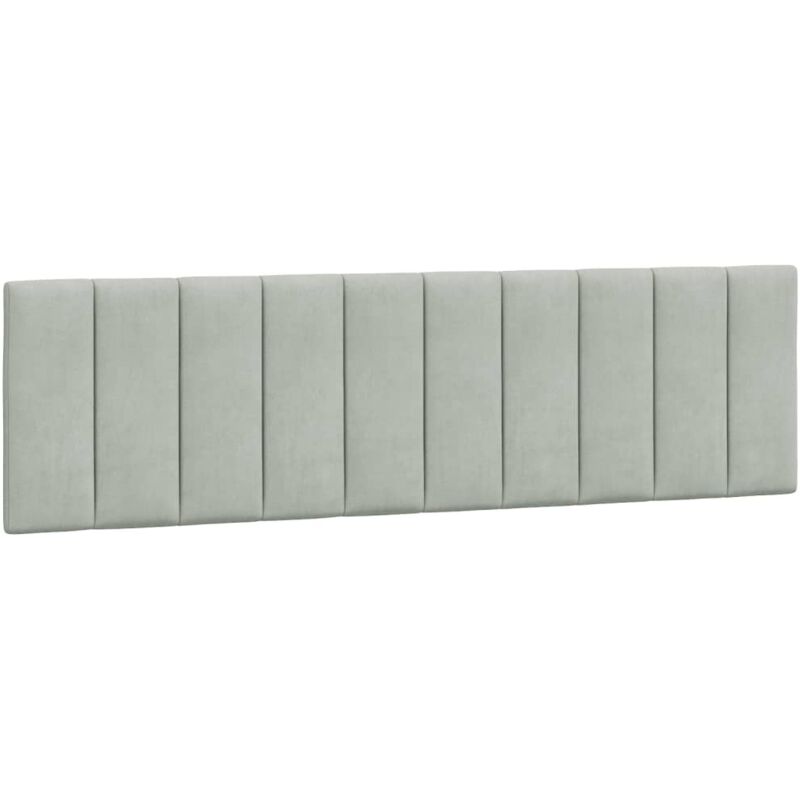 vidaXL Kopfteil-Kissen "Hanko" Hellgrau 180 cm Samt