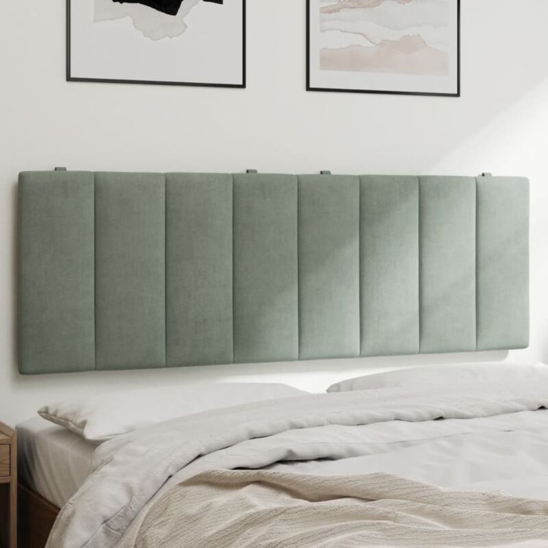 vidaXL Coussin de Tête de Lit, Oreiller de Tête de Lit avec Bandes Auto-agrippantes, Coussin Rembourré Chambre à Coucher, 374669