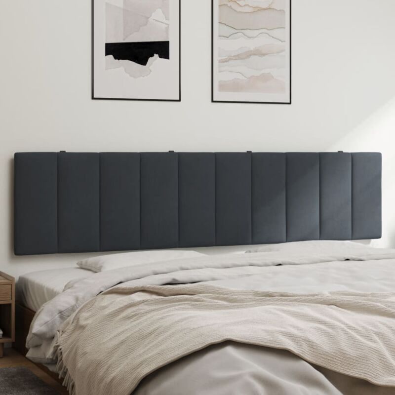 Cuscino Testiera Grigio Scuro 200 Cm In Velluto - Vidaxl
