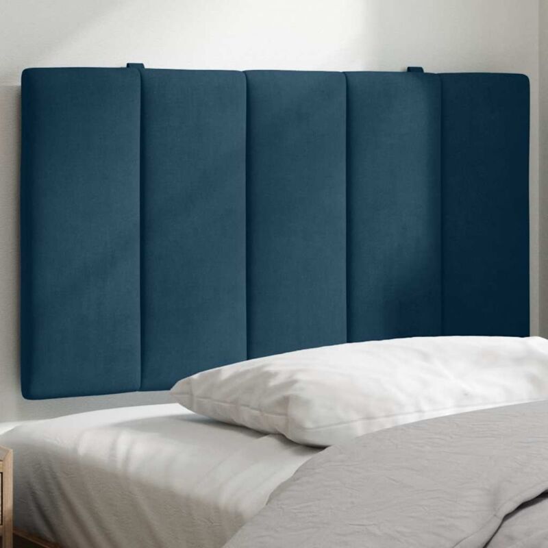 vidaXL Kopfteil-Kissen "Hanko" Blau 90 cm Samt